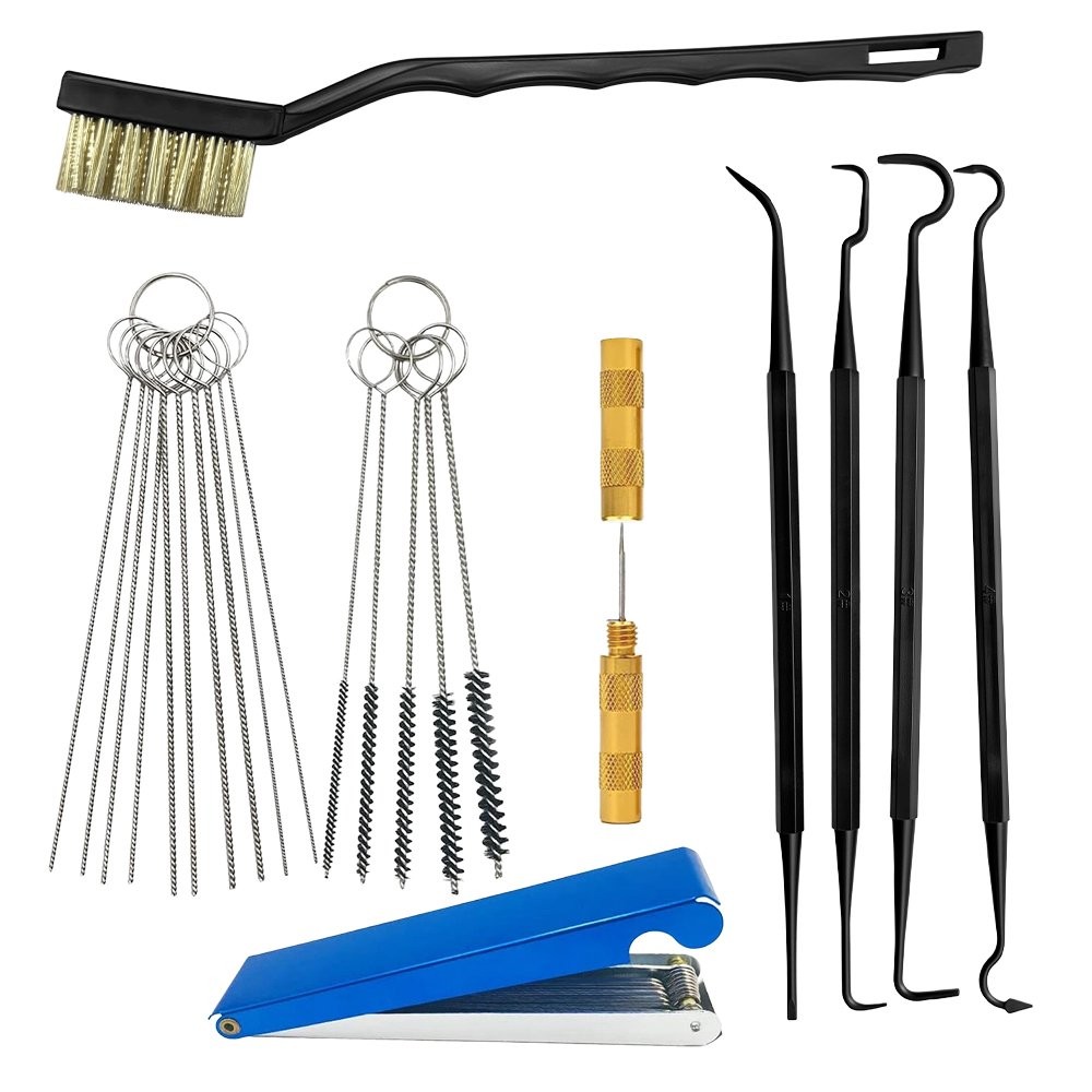 Carburetor Cleaning Brushes Wire Cleaner Tool Kit ATV Motorcycle Small-Engine