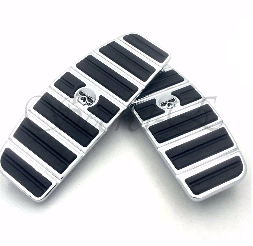 Skull Rider Footboard Insert Kit- Traditional D For 87-15 TOURING/ 86-15 SOFTAIL