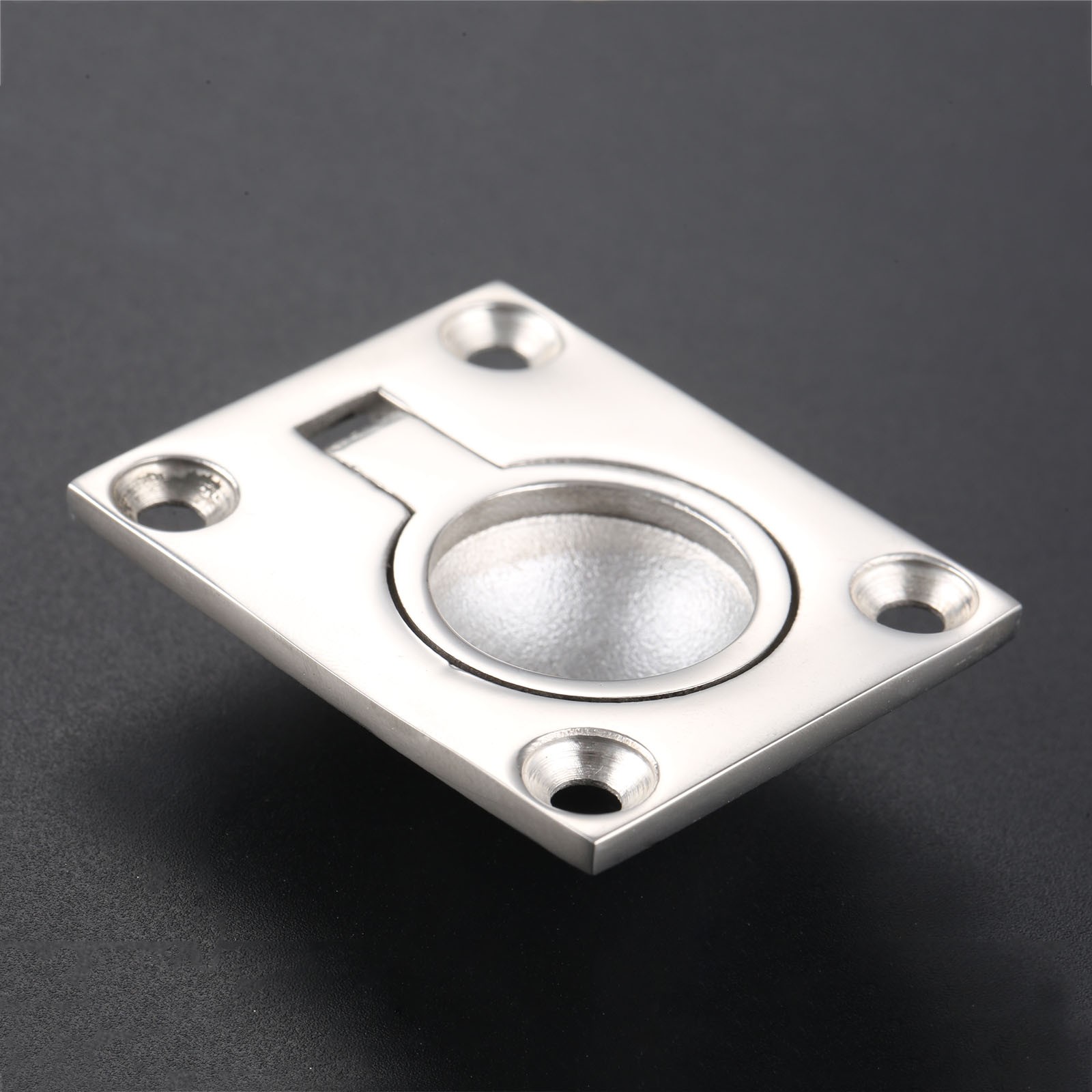 Boat SS Hatch Latch Cabinet Flush Mount Kits Deck Pull Handle Hardware for Yacht