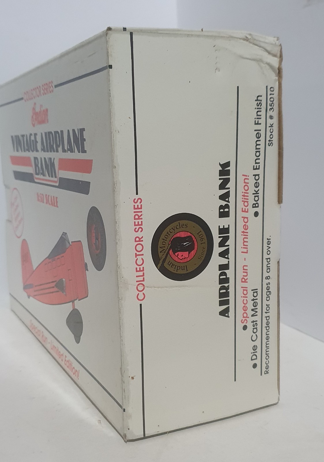 Indian Motorcycle Collector Series Lockheed Vega Vintage Airplane Bank Die Cast