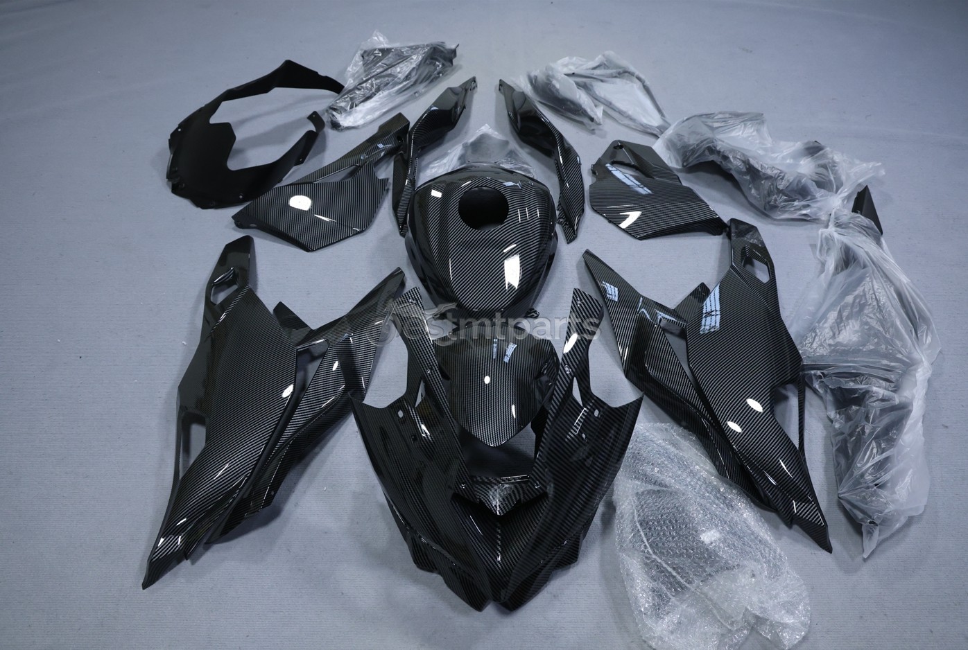 Black Carbon Fiber Fairing Kit +Tank For 2023-2025 Kawasaki Ninja ZX4R 4RR ZX400