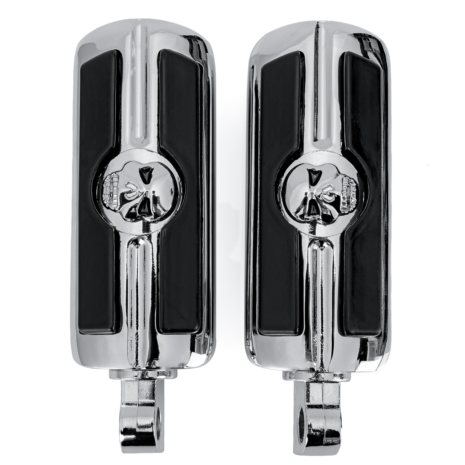 2X Foot Pegs Pedal Pad Footrest For Harley Softail Touring Suzuki Male Peg Mount