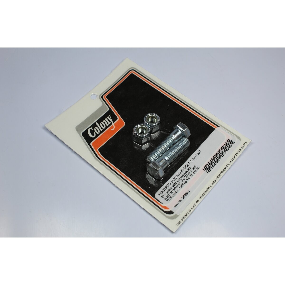 Colony Zinc Footpeg Mounting Shoulder Bolt and Nut Kit – 9966-4