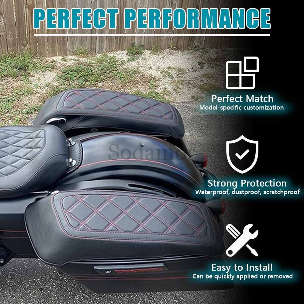 Saddlebag Lid Covers Fit for Harley-Davidson Touring FLHX FLHR FLTRX 2014-2024