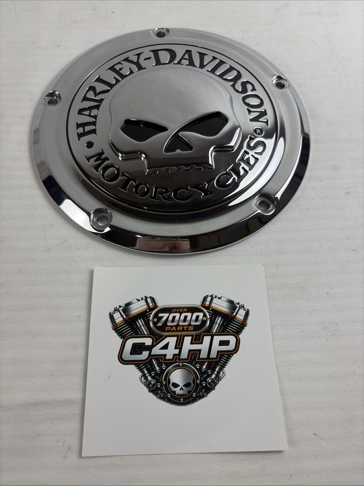 HARLEY DAVIDSON GENUINE 16-24 TOURING CHROME WILLIE G SKULL DERBY COVER 25700478