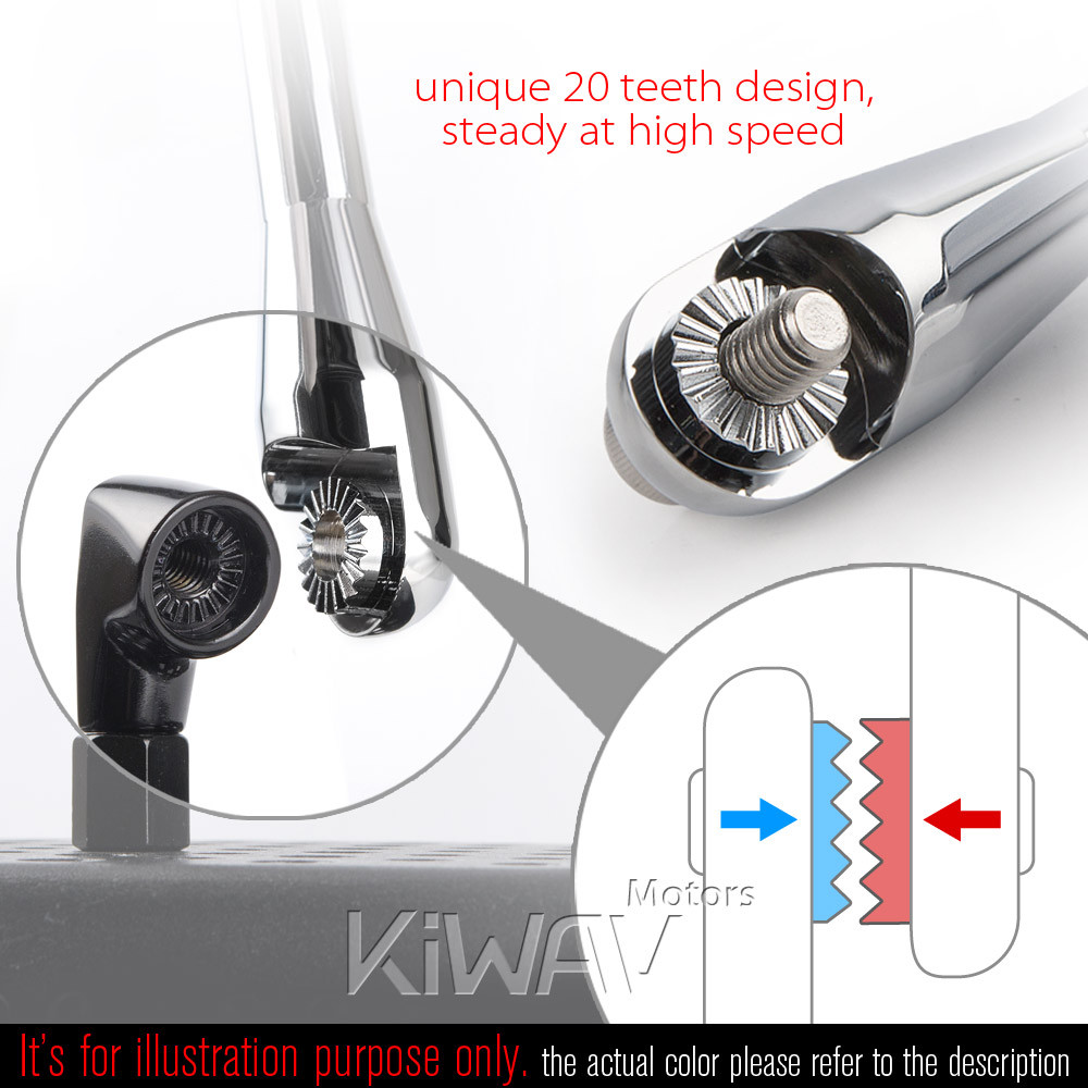 Convex mirror aluminum housing universal for ape hanger handlebar mount chrome
