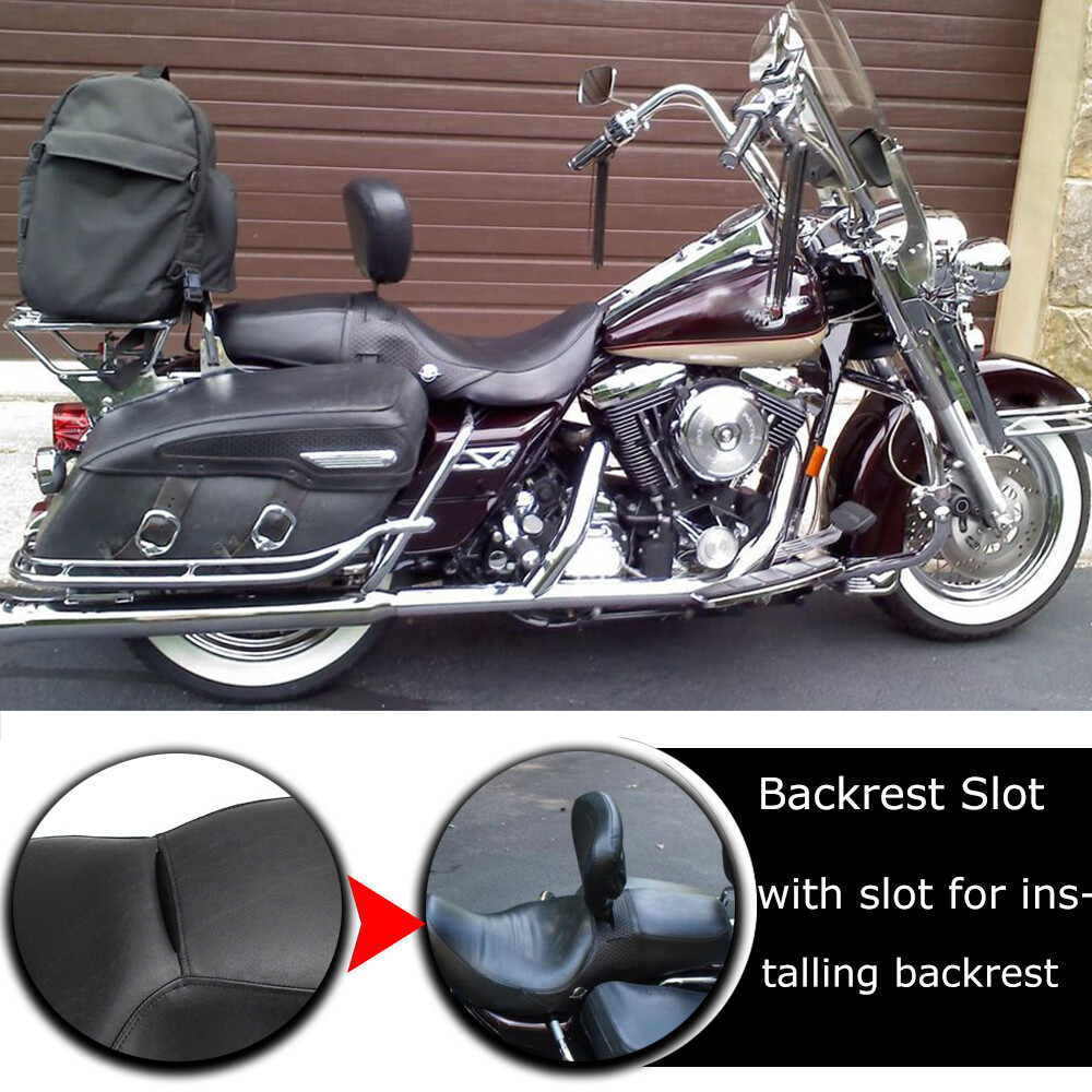 One Piece Driver & Passenger Seat For Harley Road King FLHR Road King FLHP 97-07