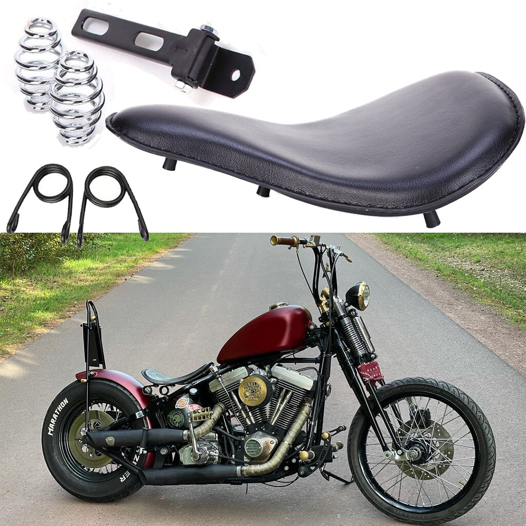 Motorcycle Large Spring Solo Seat For Harley Davidson Sportster Bobber Chopper