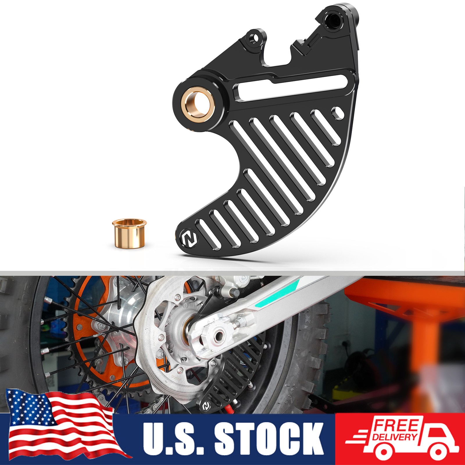 NICECNC Rear Brake Disc Guard Cover For Husqvarna TC FC TX FX 125-501 2014-2025
