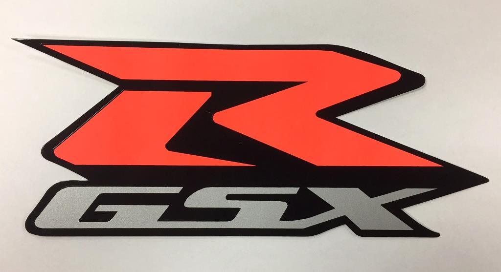 Suzuki GSXR Logo Decal Orange 8.5″ x 3 3/8″ Gixxer