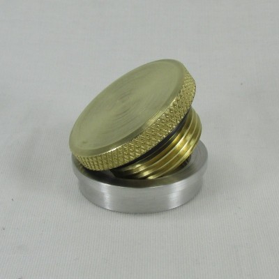Billet Proof Designs Brass Gas Cap w/ Aluminum Stepped Flanged Tophat Bung