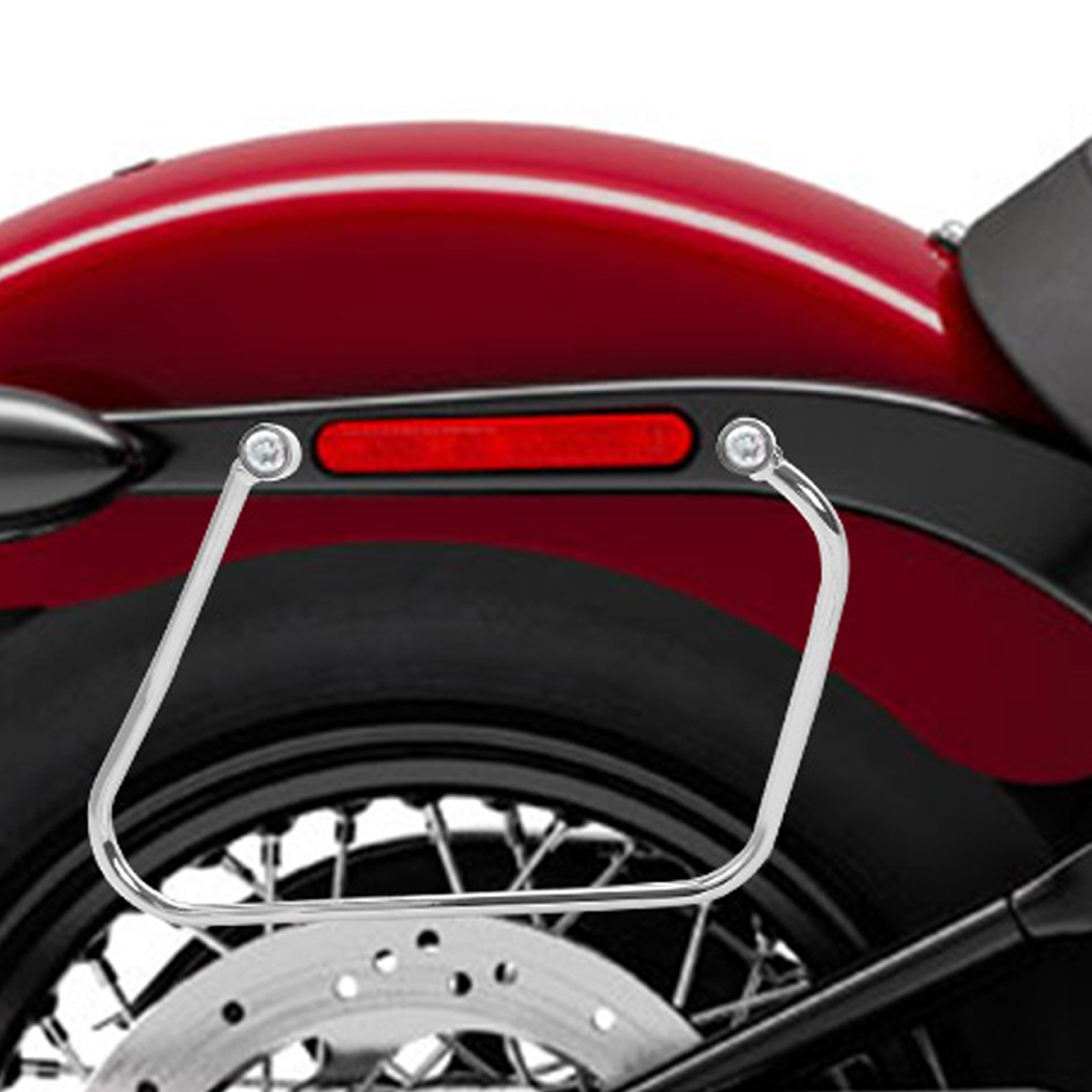 Saddlebag Support Bracket Mounts (Chrome) Fit For Harley Softail Street Bob 18+