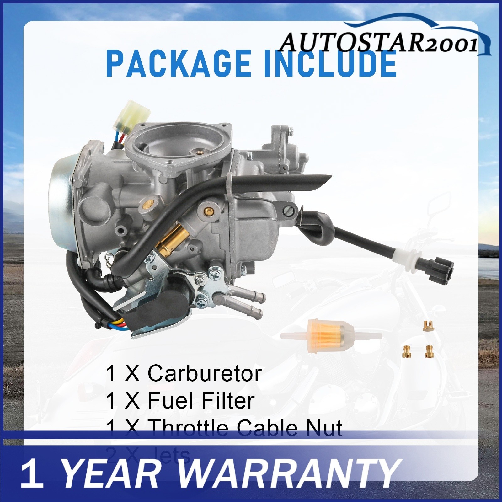 16100-MEA-901 Carburetor For Honda VTX1300T VTX1300R VTX1300 VTX1300C W/ Filter