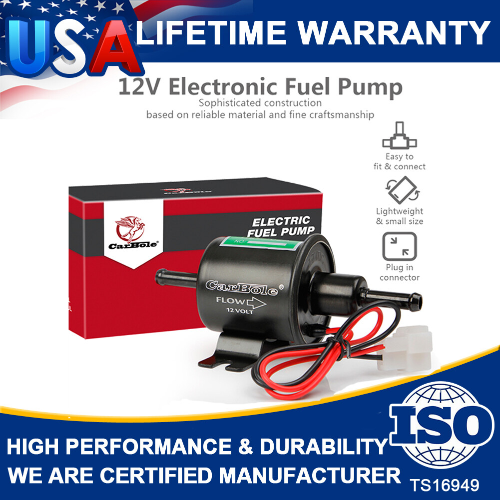 Gas Diesel Inline Low Pressure Electric Fuel Pump 12V 2.5-4 PSI HEP-02A BHEP-02A