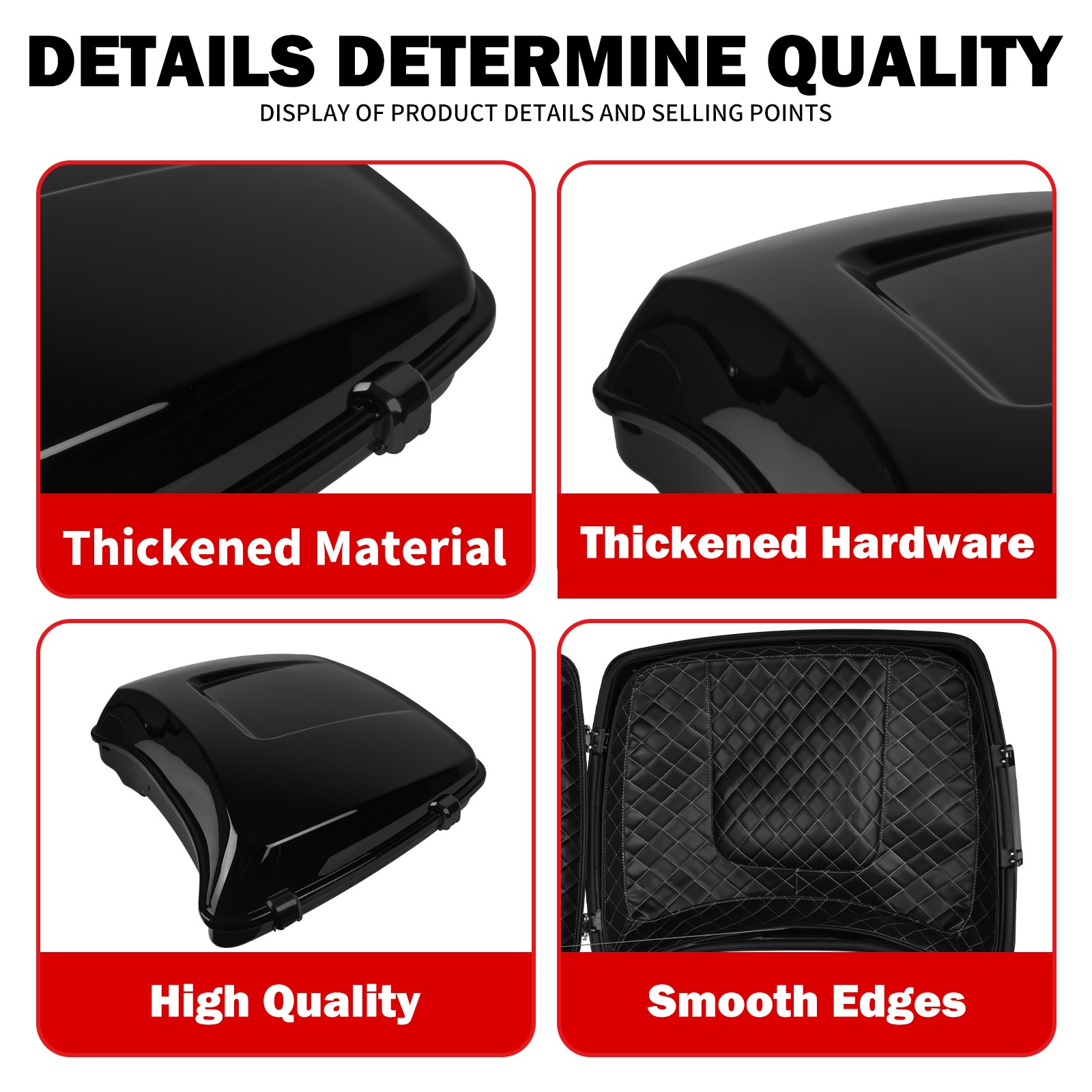7.5″ Chopped Razor Pack Trunk For Harley Touring Electra Street Glide 2014-2025