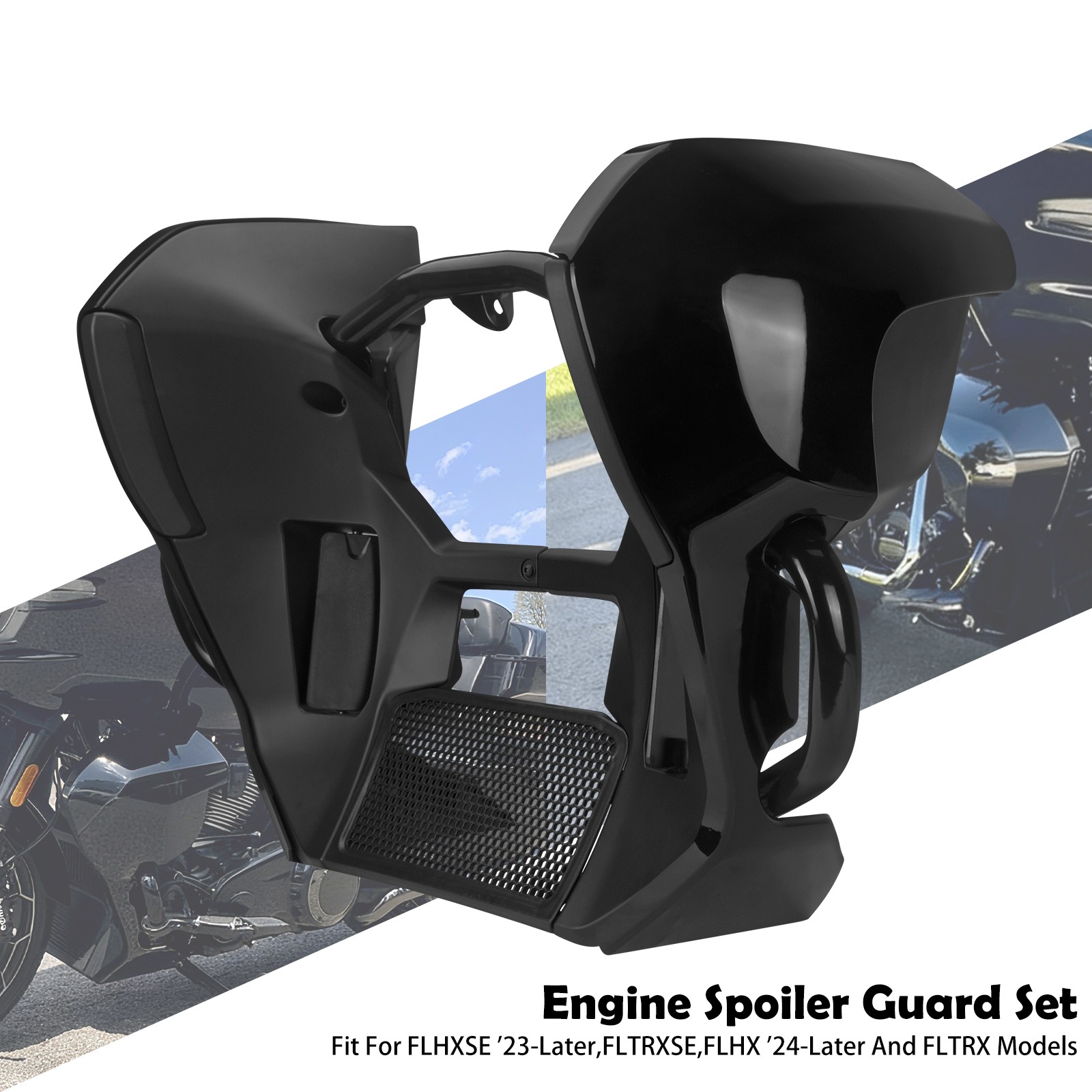 Engine Spoiler Guard Lowers Crash Bar For Harley Touring CVO Street Glide 23-Up