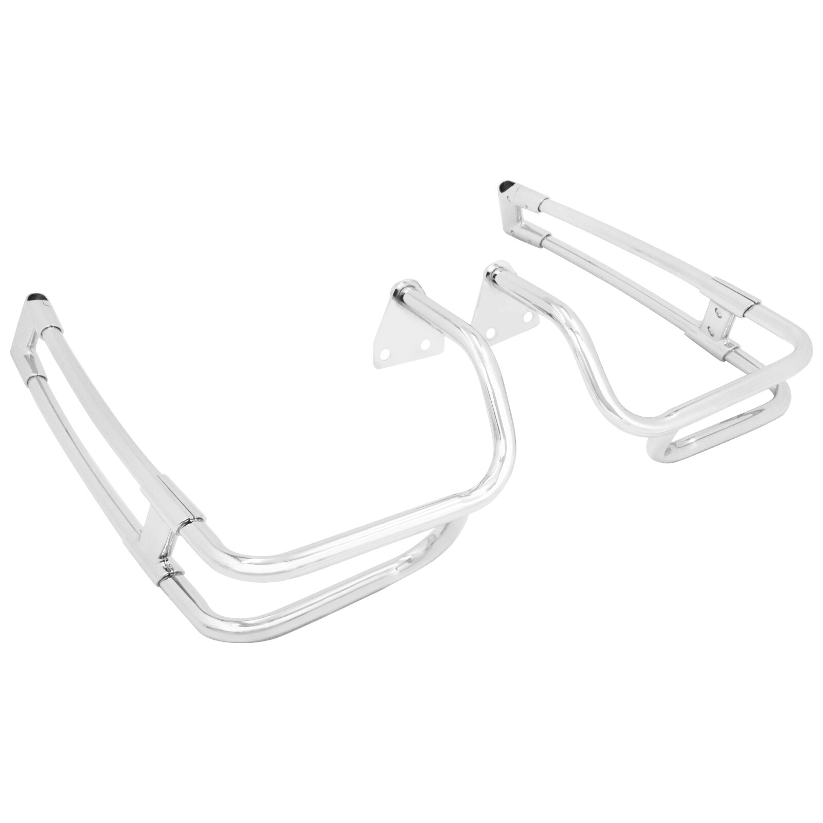 Chrome Hard Saddlebag Guard Rails For Harley Touring Road King Glide 2014-2023