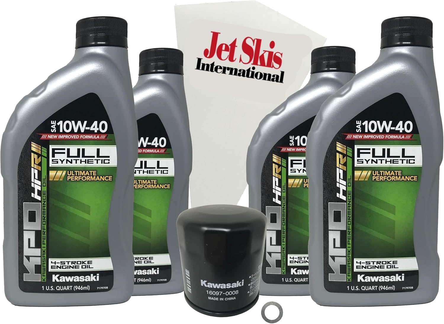 For Kawasaki Ninja ZX-6R ZX6 ZX6RR ZX6R Full Synthetic Oil Change Kit Washer
