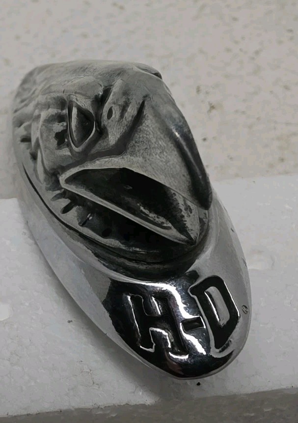 Original Harley-Davidson H-D Eagle Head Front Fender Ornament Touring Chrome OEM