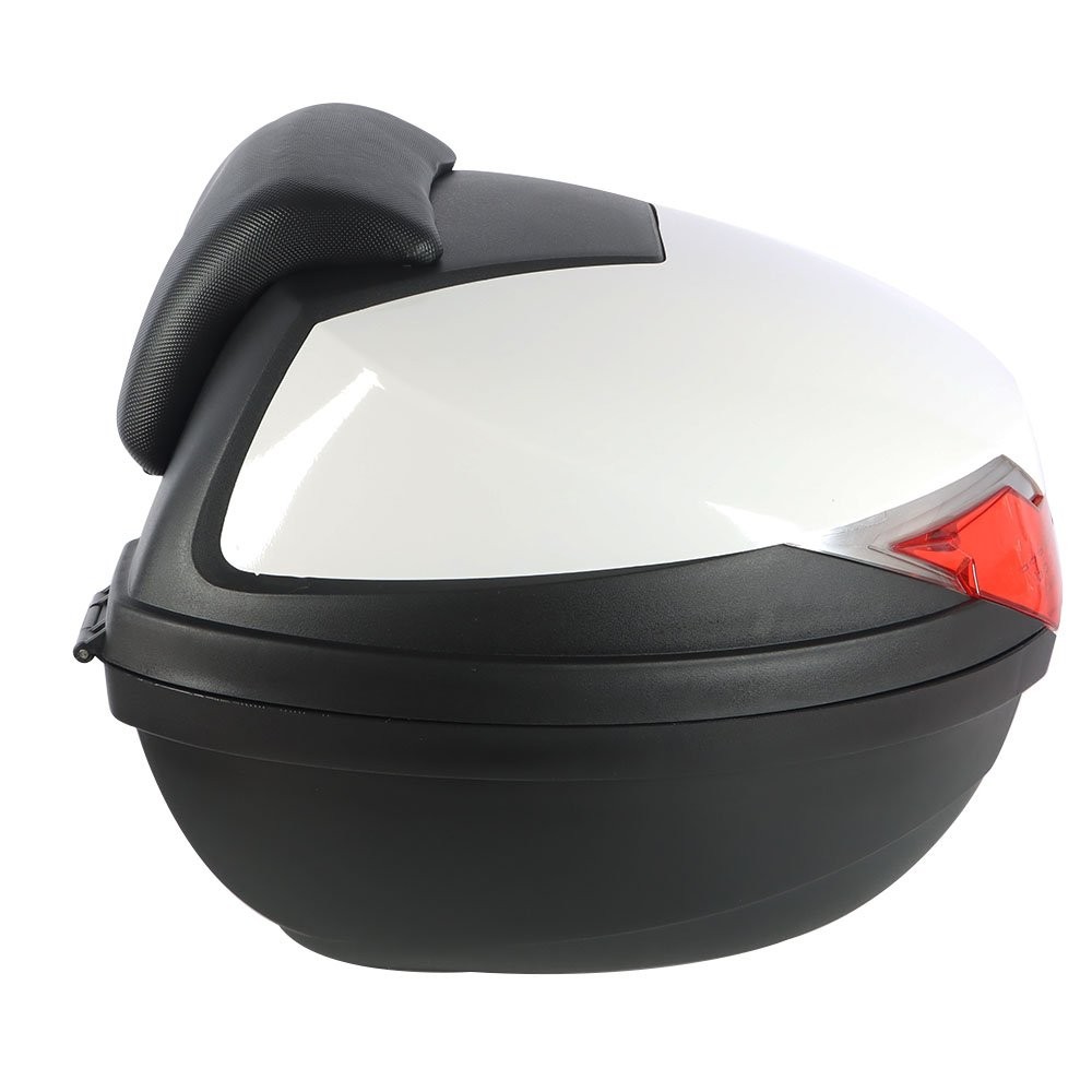 32L Universal Motorcycle Trunk Scooter Tail Box Luggage Top Lock Storage Case US