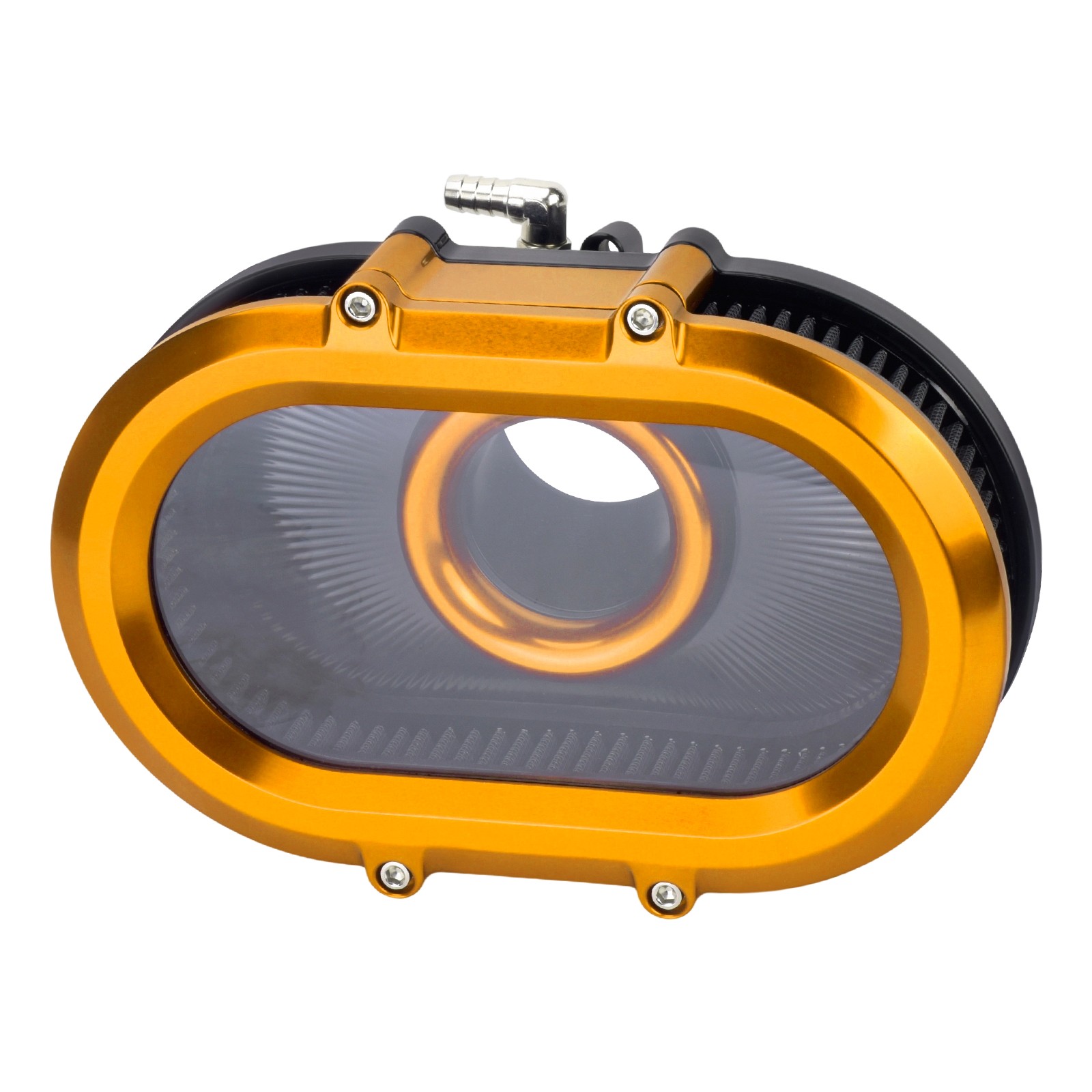 Air Cleaner Filter Oval Gold For Harley Touring CVO Road Street Glide 2023-2025
