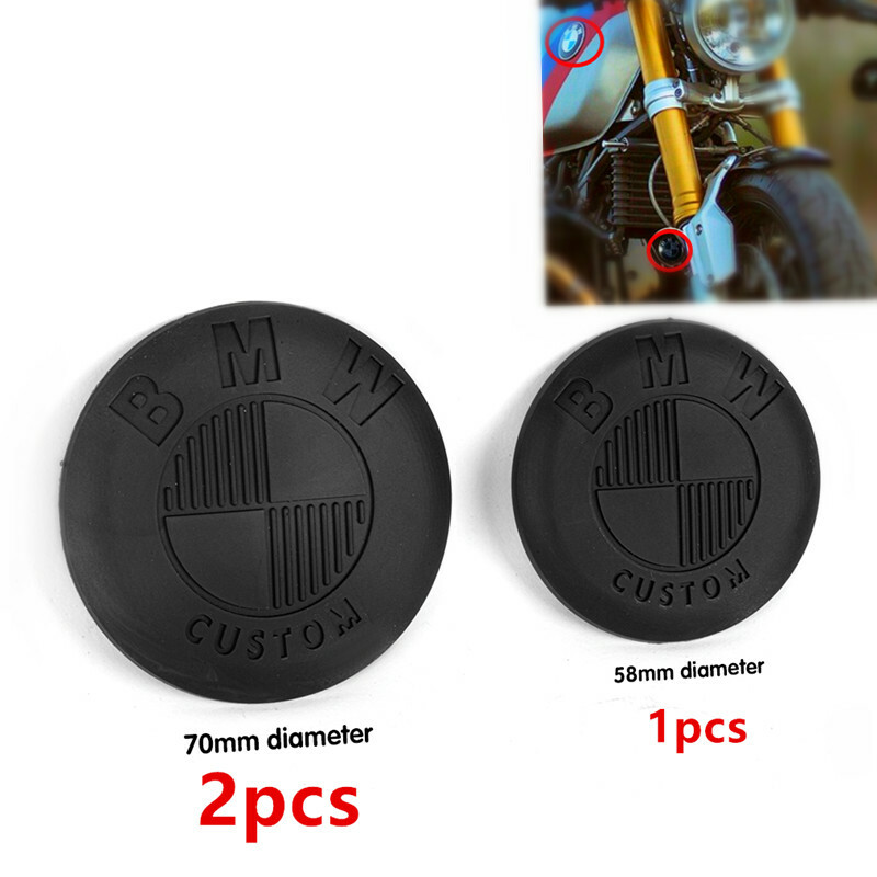 For BMW R Nine T Tank Alternator Belt Cover Badge Sticker Rubber 70mm 58mm 3pcs