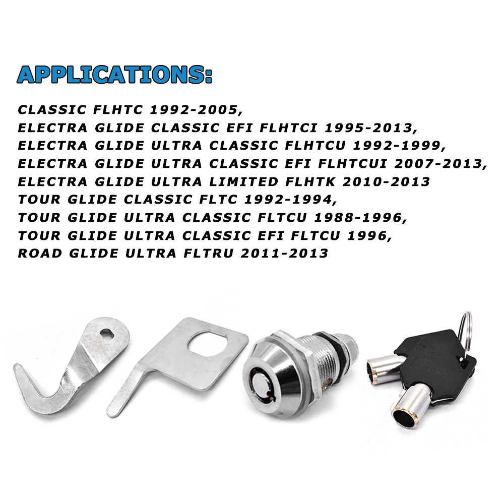 Tour-Pak Pack Trunk Replace Lock Key Kit For Harley Davidson Touring 1992-2013