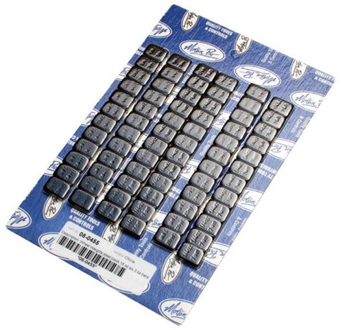 MOTION PRO Wheel Weights, Steel Black, 18 Oz Pack, 72-1/4 Oz Bars 08-0455