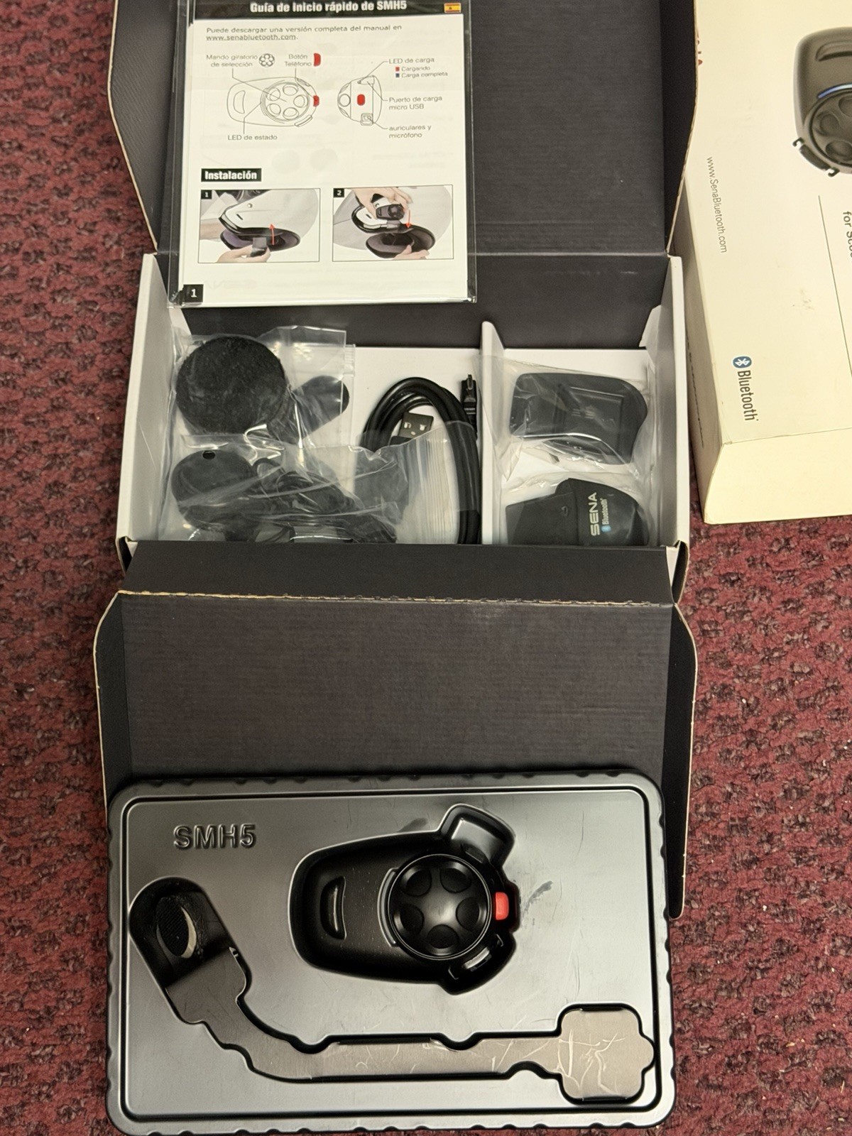 SENA SMH5 Motorcycle Bluetooth Communication System | Dual | Black