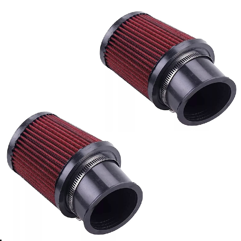 2 Pcs 62mm Air Filter Pod Bend Inlet For Motorcycle Scooter ATV Dirt Bike