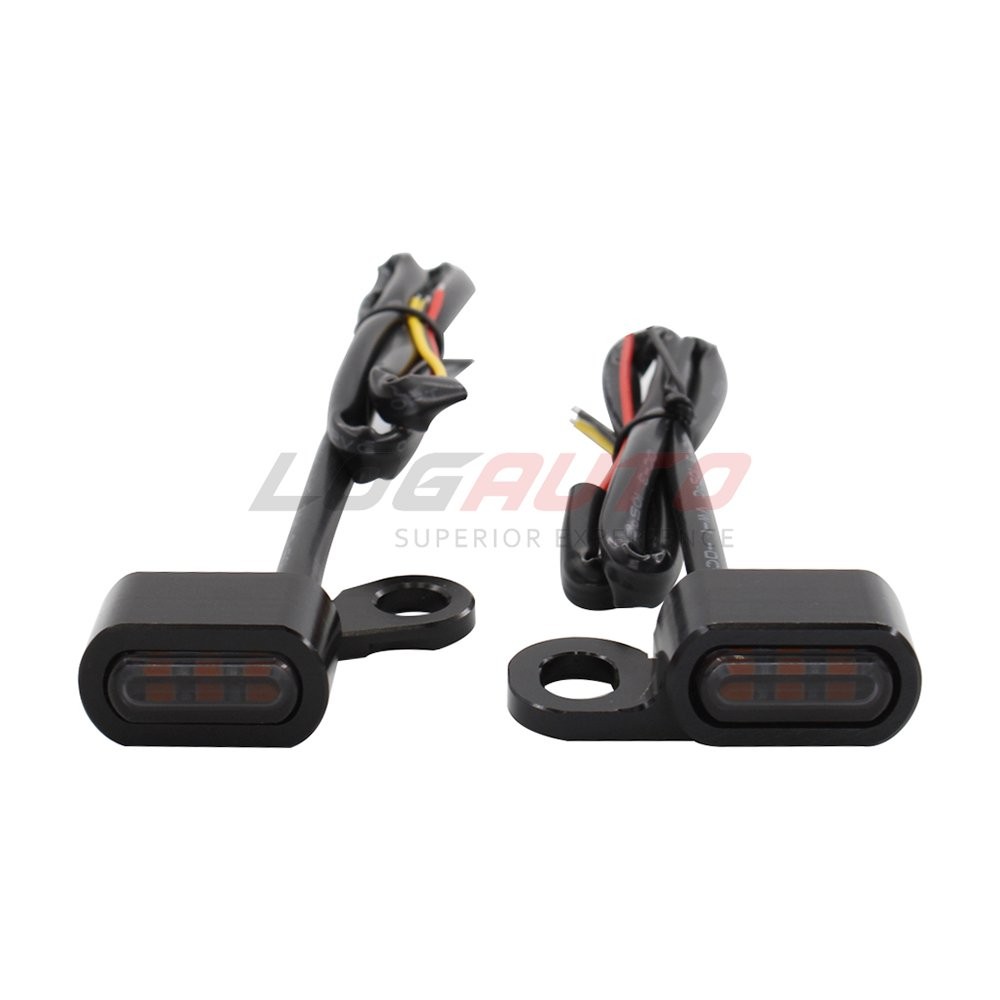 For Harley Dyna 1999-17 LED Turn Signal Light Mini Indicator Light Blinker Smoke