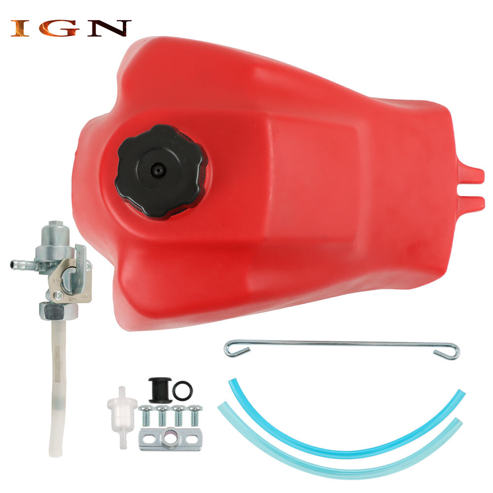 For Honda ATC185 1980 ATC200 81-83 Big Red 200 Fuel Tank w/ Cap and Fuel Petcock