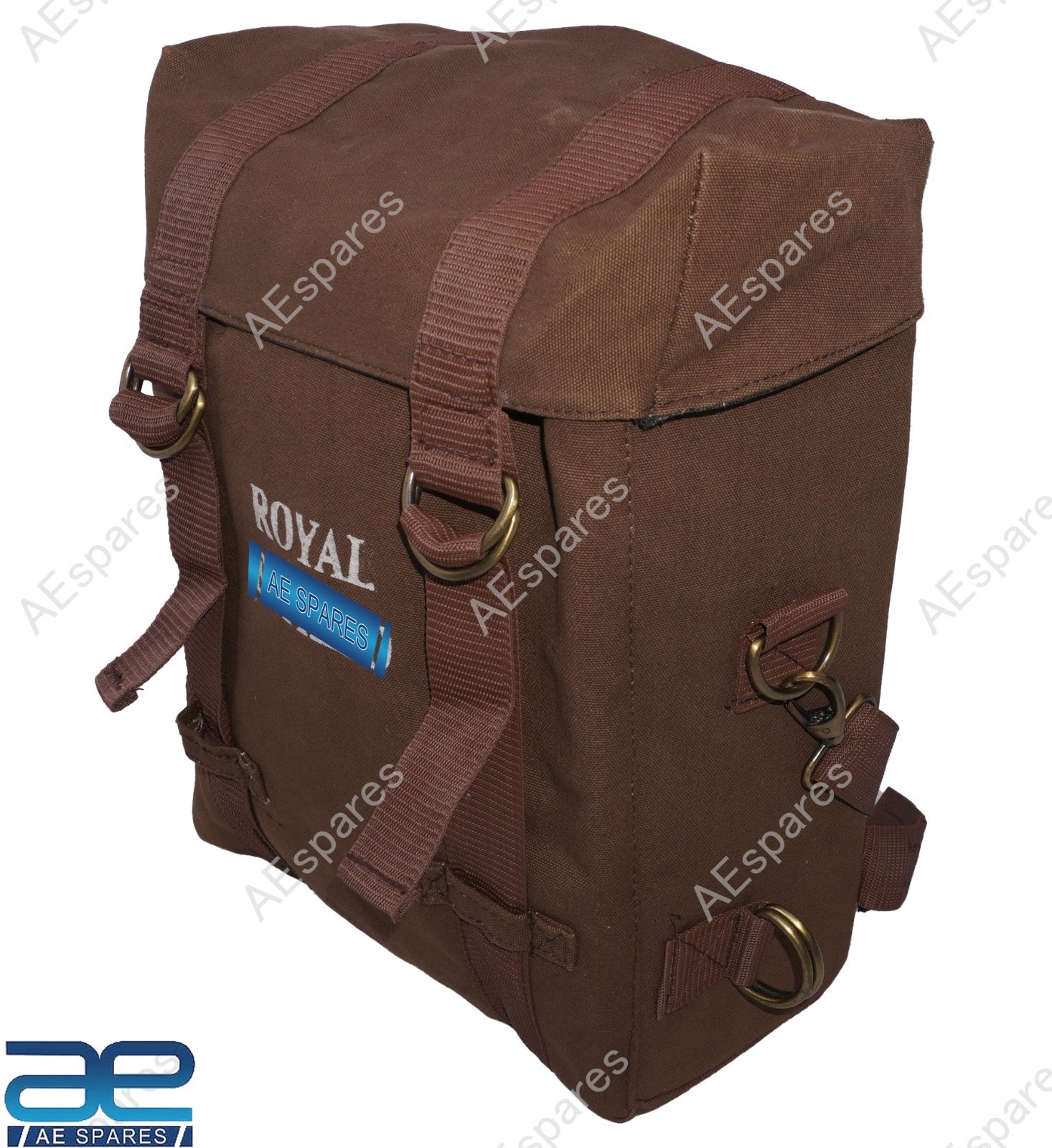 Brown Pannier Bags With Fitting For Royal Enfield New Classic Reborn 350 @RE