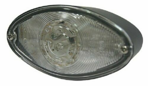 RED LED Cats Eye Taillight with Clear Lens Black Satin Housing Tail Light Harley