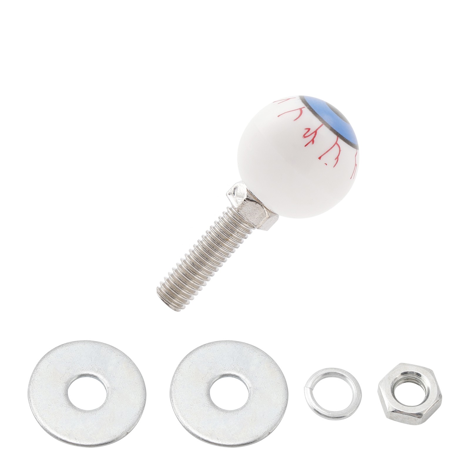 4x Motorcycle Bike Plastic Eyeball License Plate Bolt On Screw On Frame Nut