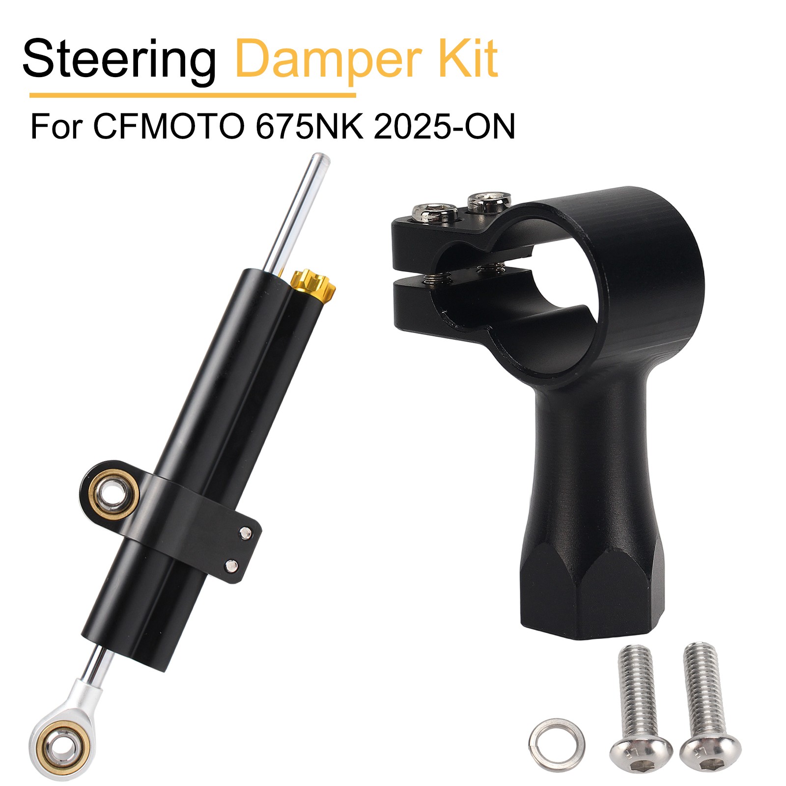 Steering Damper Kit For CFMOTO 675NK 2025-ON Linear Stabilizer Set Aluminum