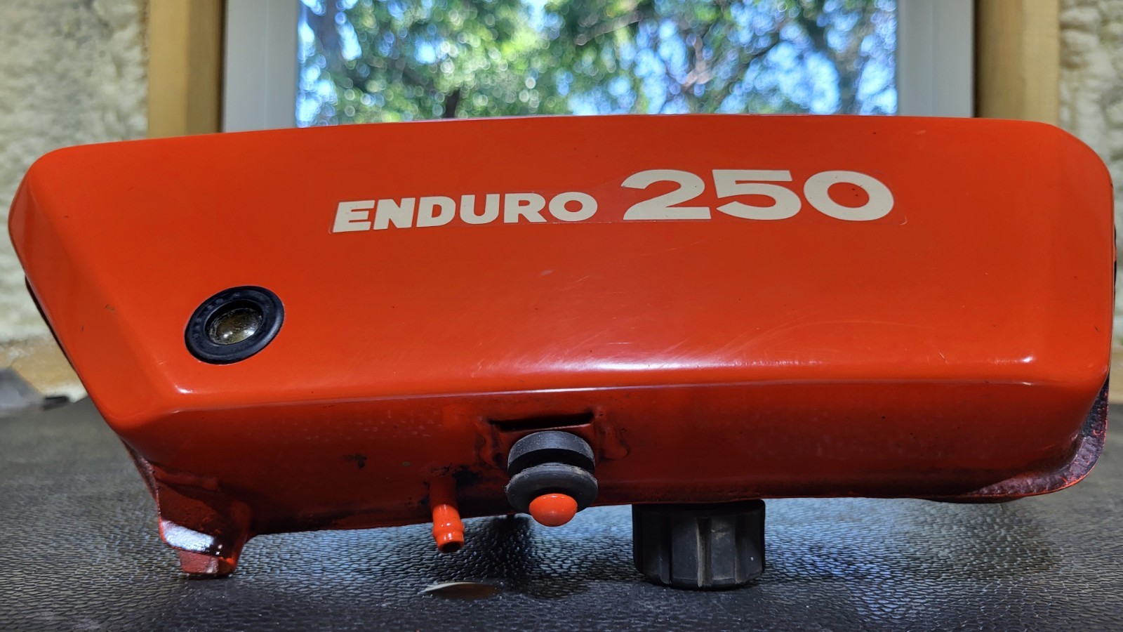 1974 1975 1976 Yamaha DT250 DT 250 Oil Tank Orange Oem 2 Stroke Reservoir Dt