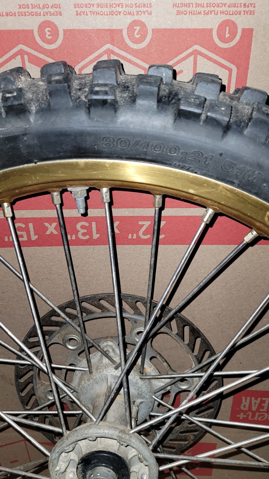 89-07 Kawasaki KX250 Excel Takasago Gold Wheelset 89-05 KX125, 89-0, KX500