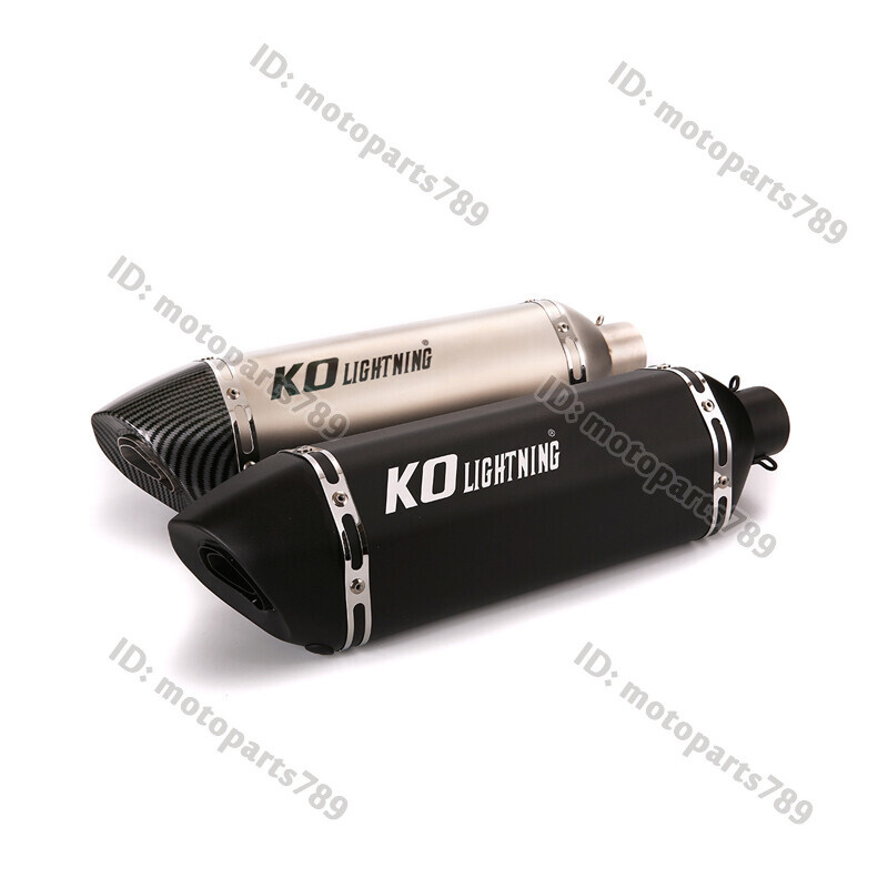470mm 51mm Universal Motorcycle Exhaust Pipe With DB Killer Muffler Escape Tip
