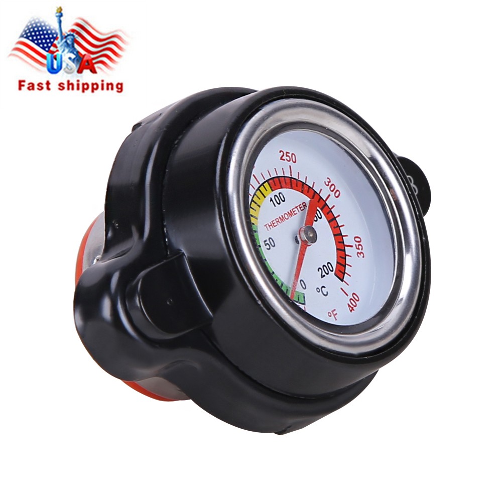 High Pressure Radiator Cap w/ Temperature Gauge 1.8 Bar Radiator Cap 25.6Psi Lmo