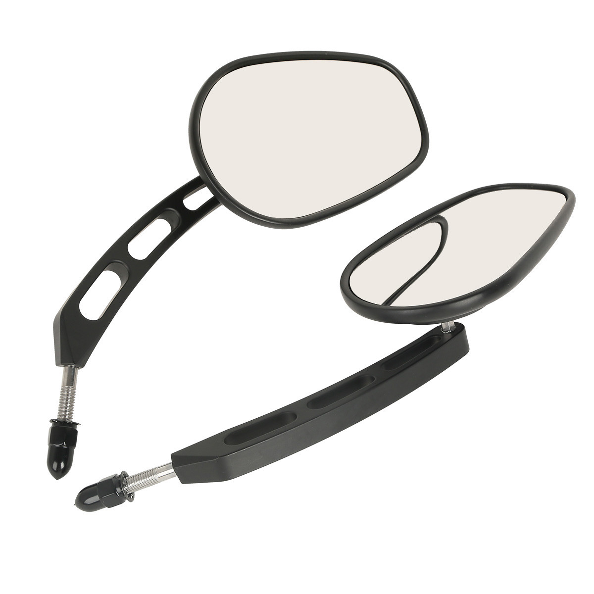 Universal 8mm Rear View Side Mirrors Fit For Harley Touring Road King Road Glide