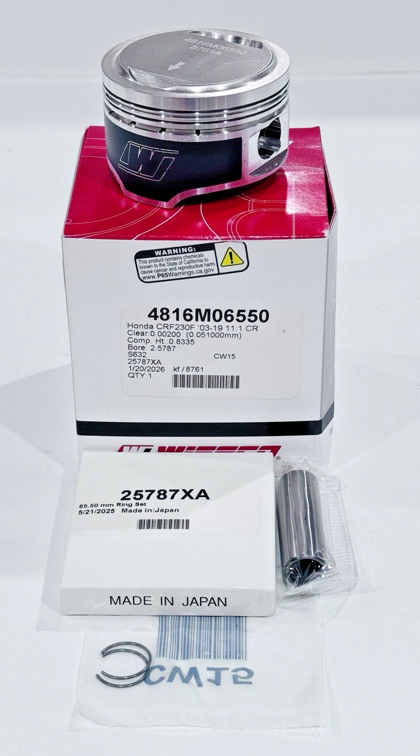 Wiseco 4816M06550 Piston Kit 65.50mm Std Bore Honda CRF230F 2003-2019