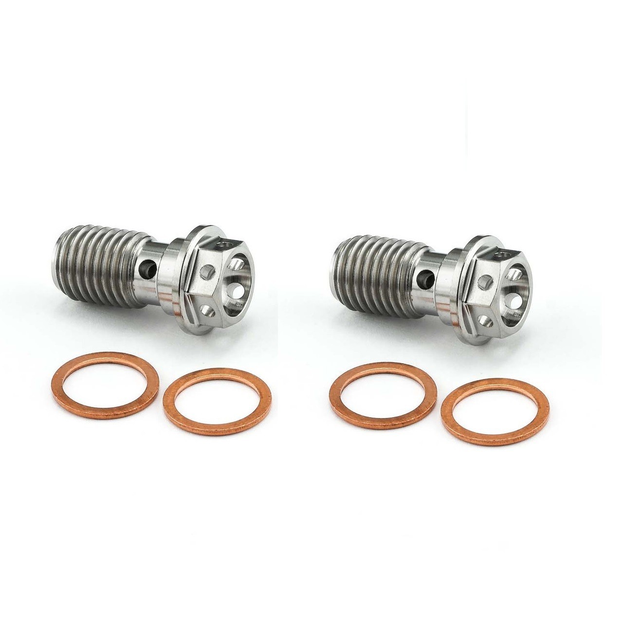 4 Titanium Front Brake Line Drilled Banjo For Honda CBR600RR CBR1000RR M10x1.25