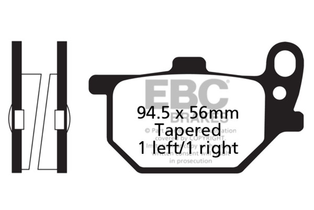 EBC Organic Brake Pad Set – 2 Pair FA41+FA61