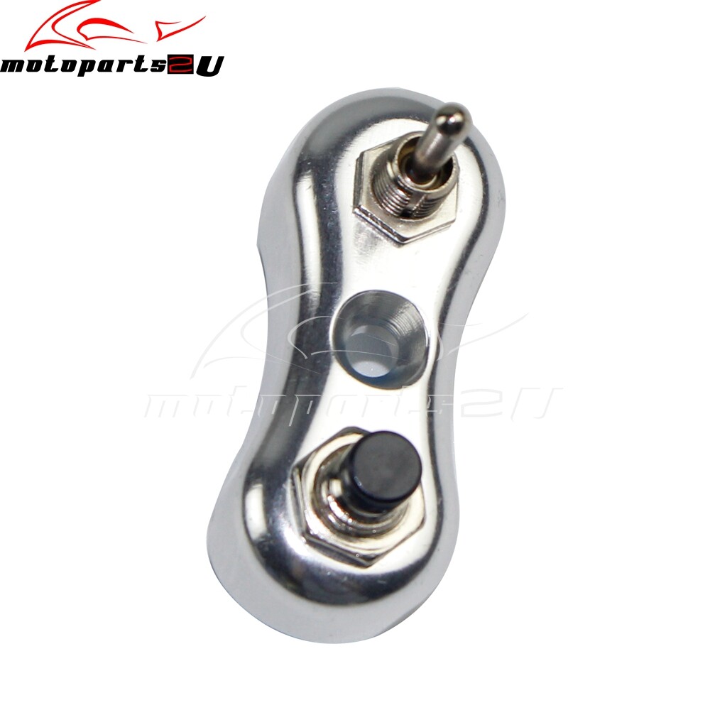 Custom 2 x Momentary Push-Button Toggle Switch Block For 7/8″ or 1″ Handlebars