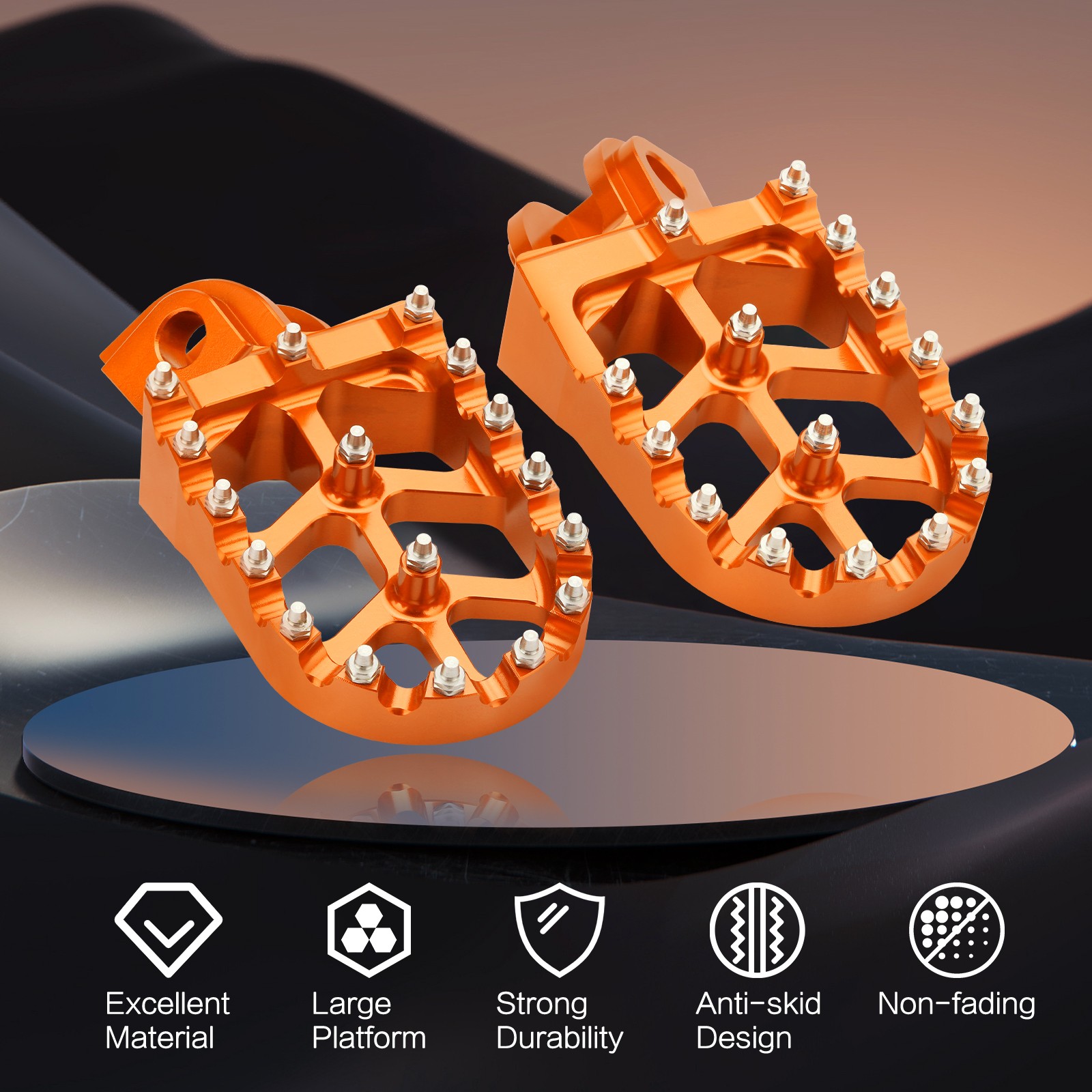 Wider Foot Pegs Footrests For KTM 50SX 65SX 80SX 125SX 150SX 250SX 380SX 400SX