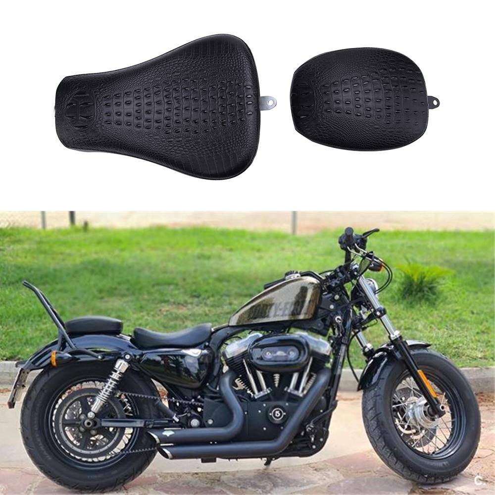 Front /Rear Driver Rider Solo Pad Seat for Harley Sportster 1200 883 XL 1983-05