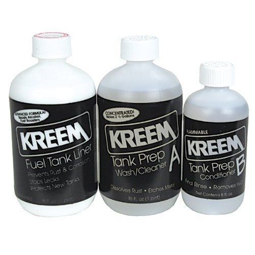 Kreem Gas/Petrol Tank Sealer Kit Includes Prep & Tank Sealant