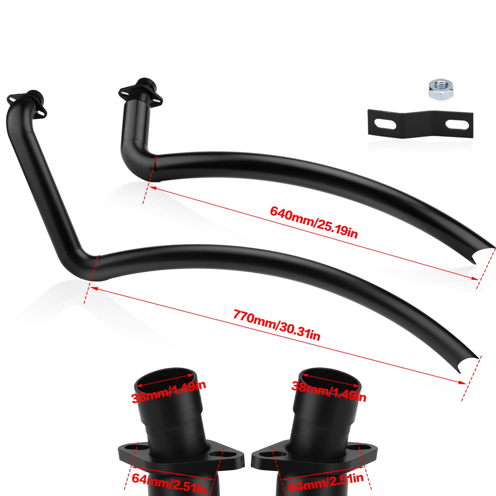 For Kawasaki Vulcan 900 Custom VN900 Classic Shortshots Staggered Exhaust Pipes