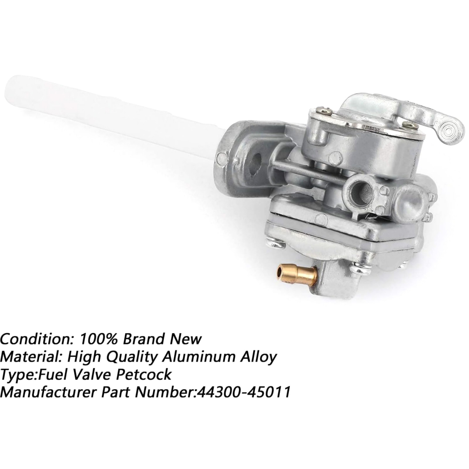 For SUZUKI Fuel Valve Petcock Assembly 44300-45011 44300-45372 Aluminium Alloy